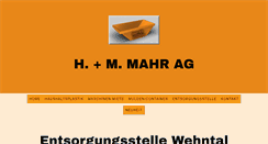 Desktop Screenshot of entsorgung-mahr.ch