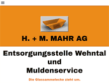 Tablet Screenshot of entsorgung-mahr.ch